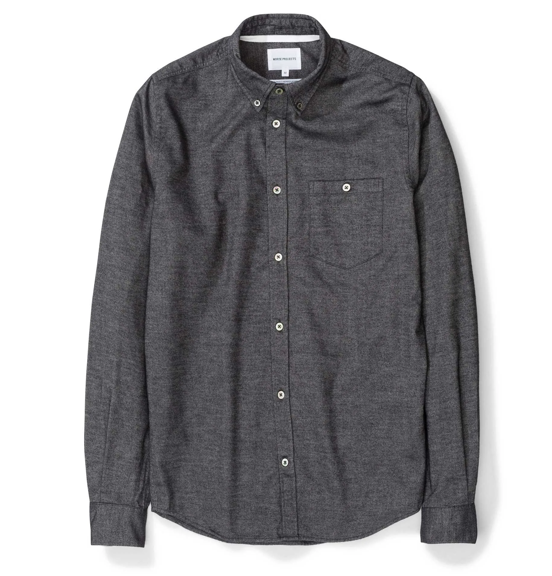 Norse Projects Anton Brushed Flannel Shirt – Magnet Grey