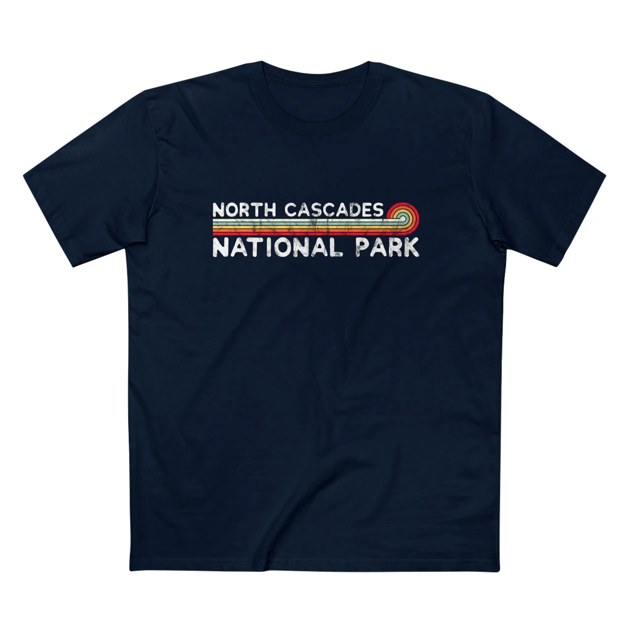 North Cascades National Park T-Shirt - Vintage Stretched Sunrise