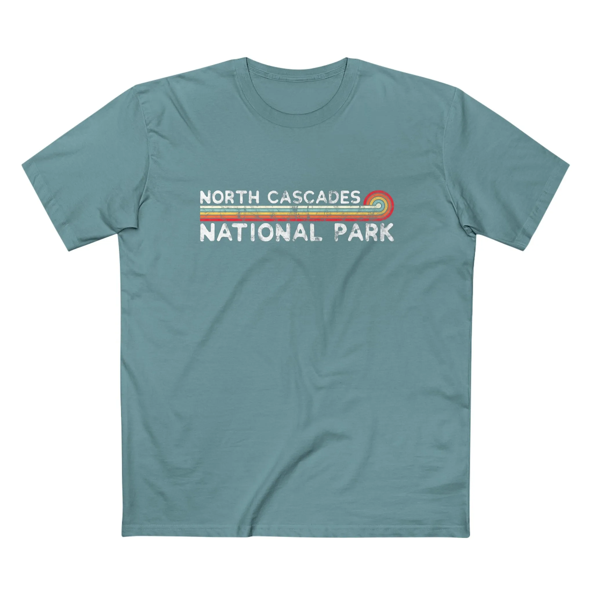 North Cascades National Park T-Shirt - Vintage Stretched Sunrise