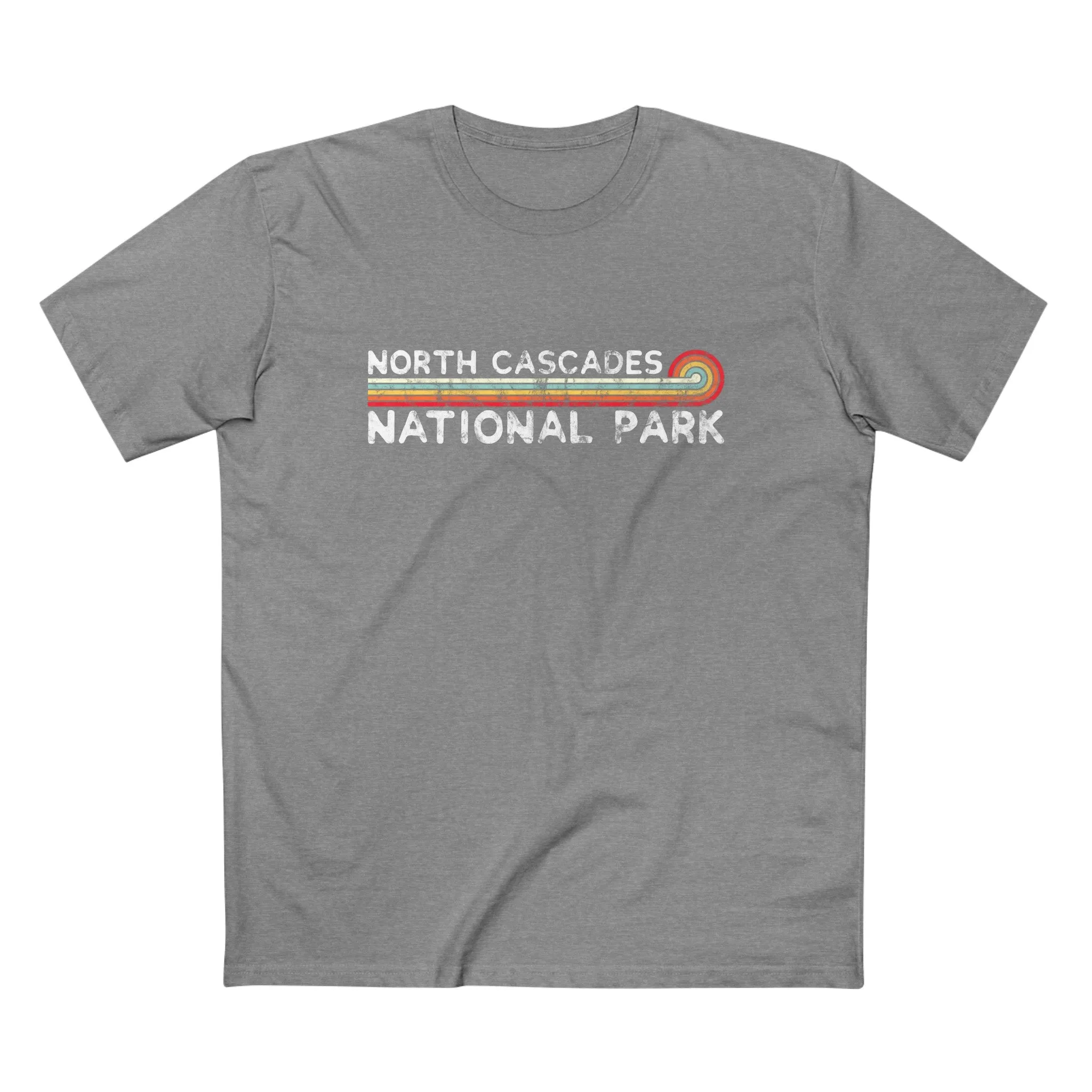 North Cascades National Park T-Shirt - Vintage Stretched Sunrise