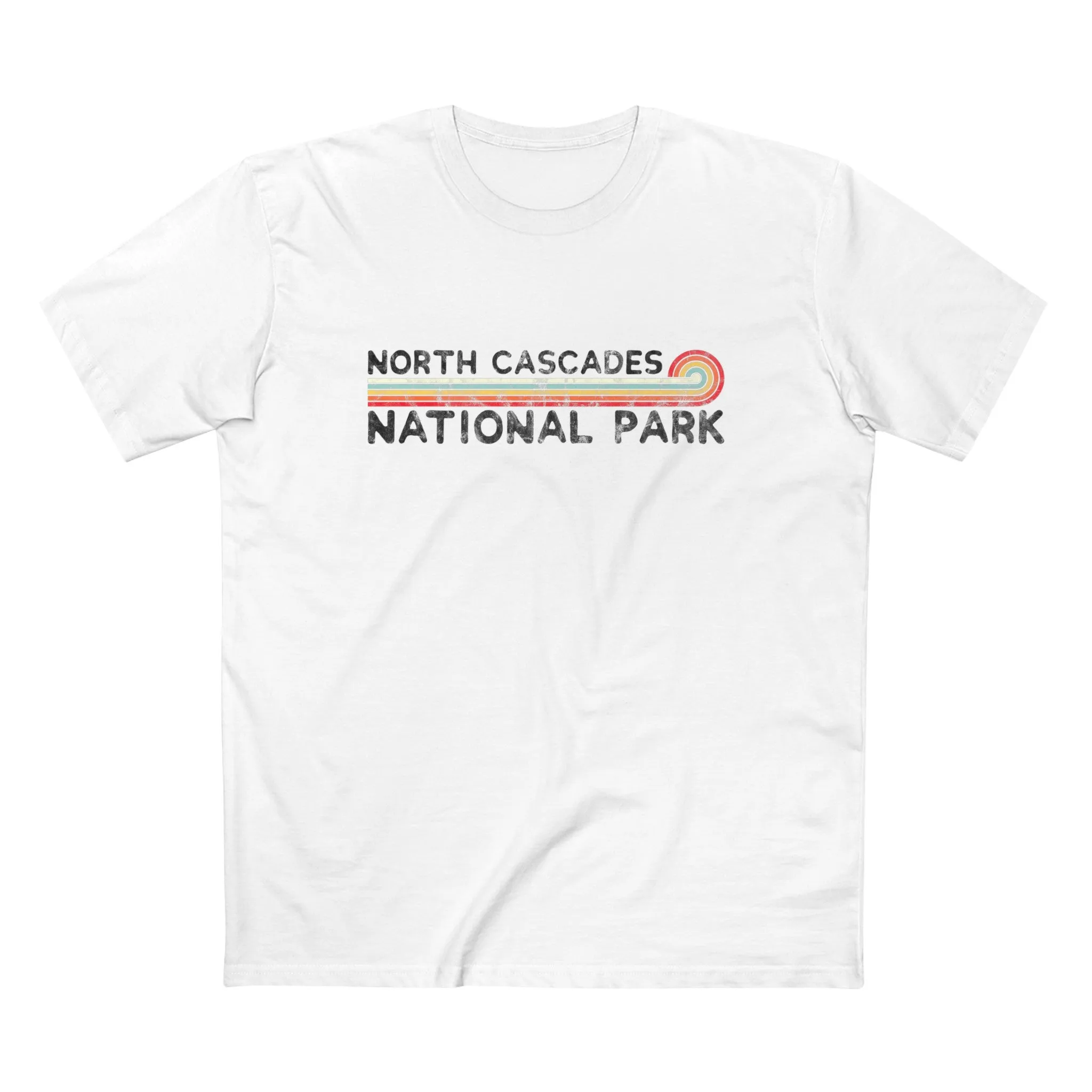 North Cascades National Park T-Shirt - Vintage Stretched Sunrise