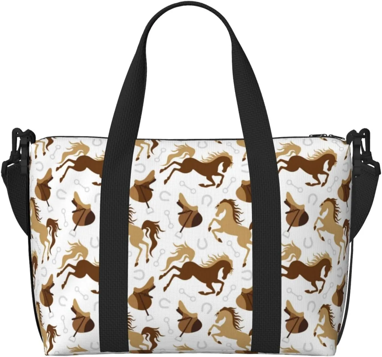 Novastar Laptop Tote Bag for Women Work - Minimalist Cool Horse Saddle Overnight Weekender Bags for Women Travel, Gym Bag for Women Men, Personal Item Crossbody Travel Bags for Women Men Carry On