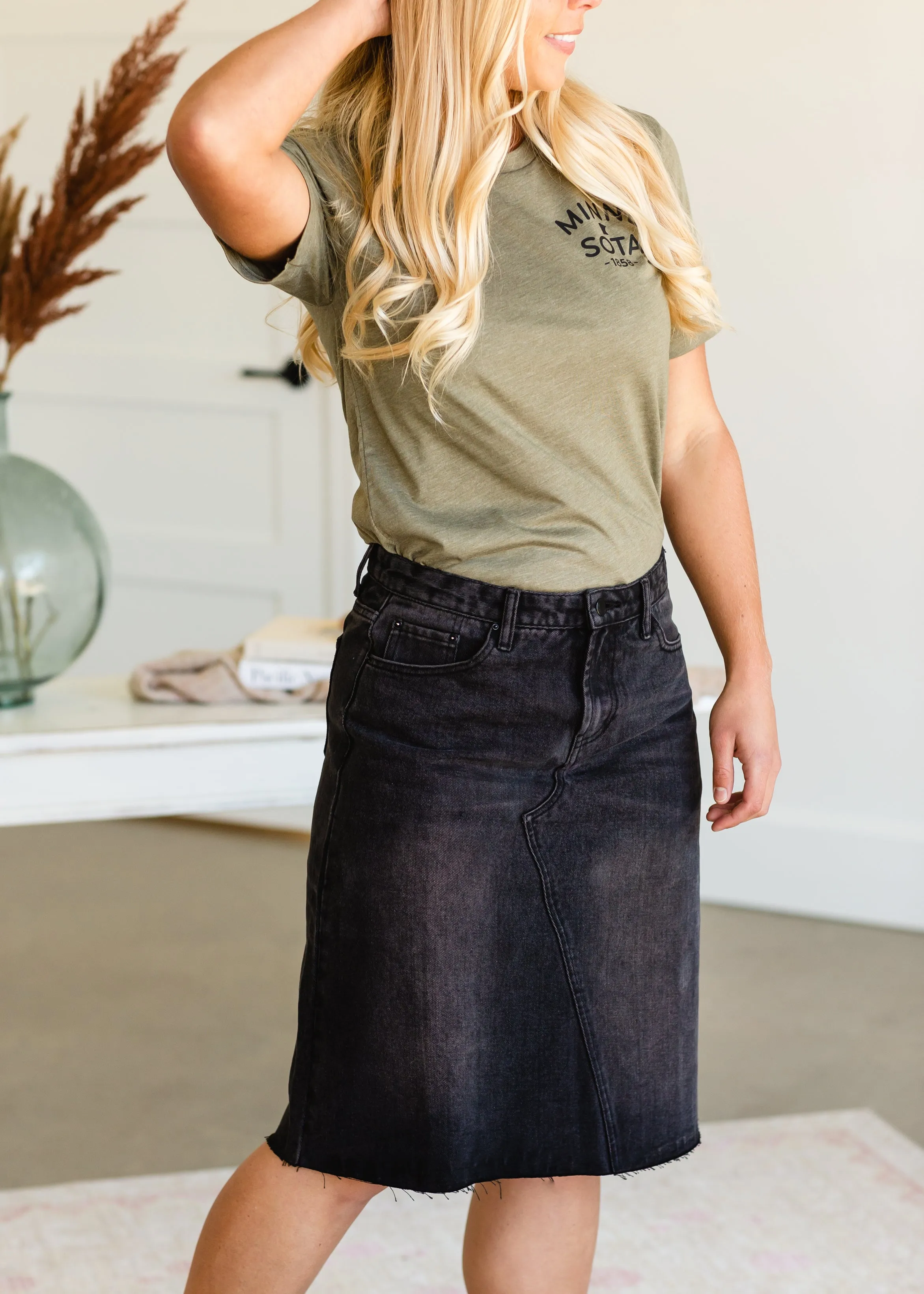 Olive Minnesota Crew Neck Tee - FINAL SALE