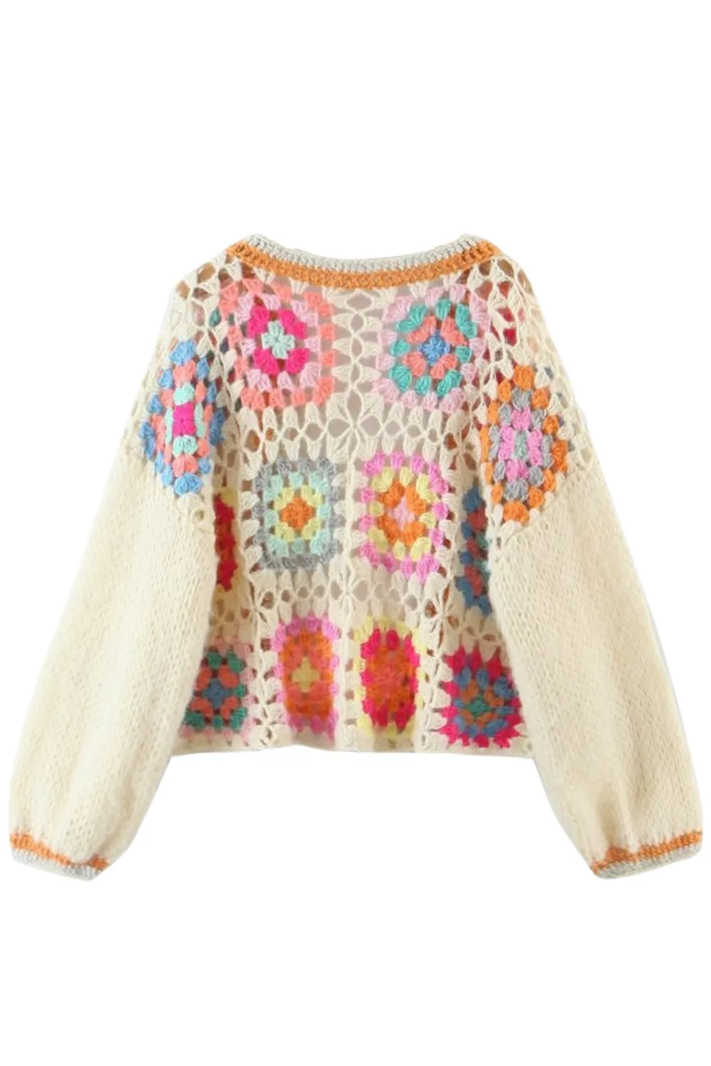 'Patricia' Hand-Crocheted Woven Cardigan (2 Colors)
