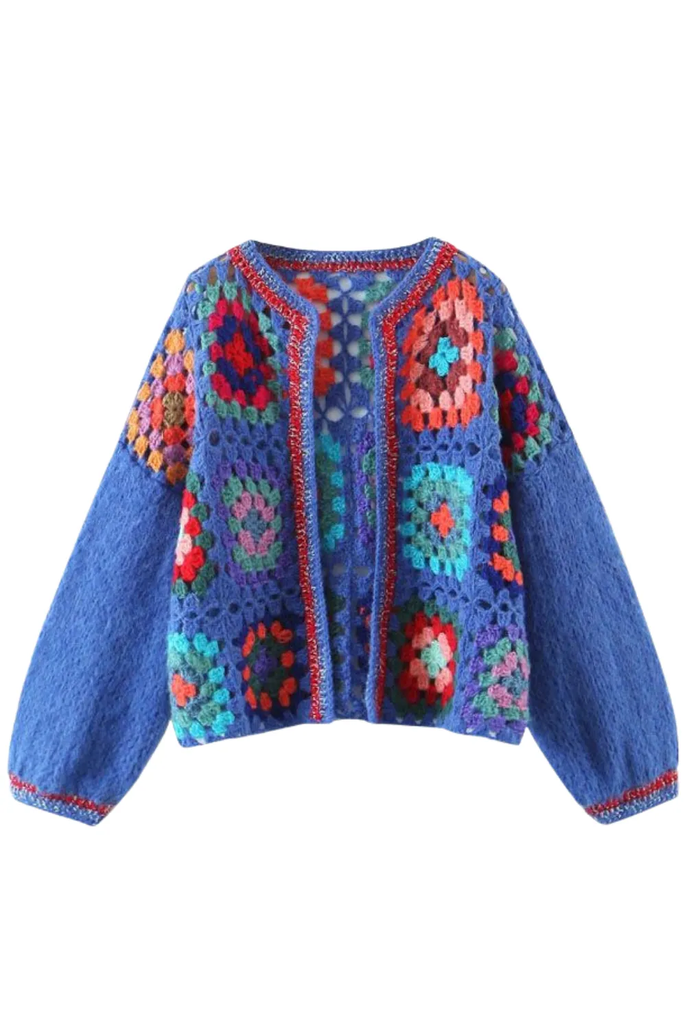 'Patricia' Hand-Crocheted Woven Cardigan (2 Colors)