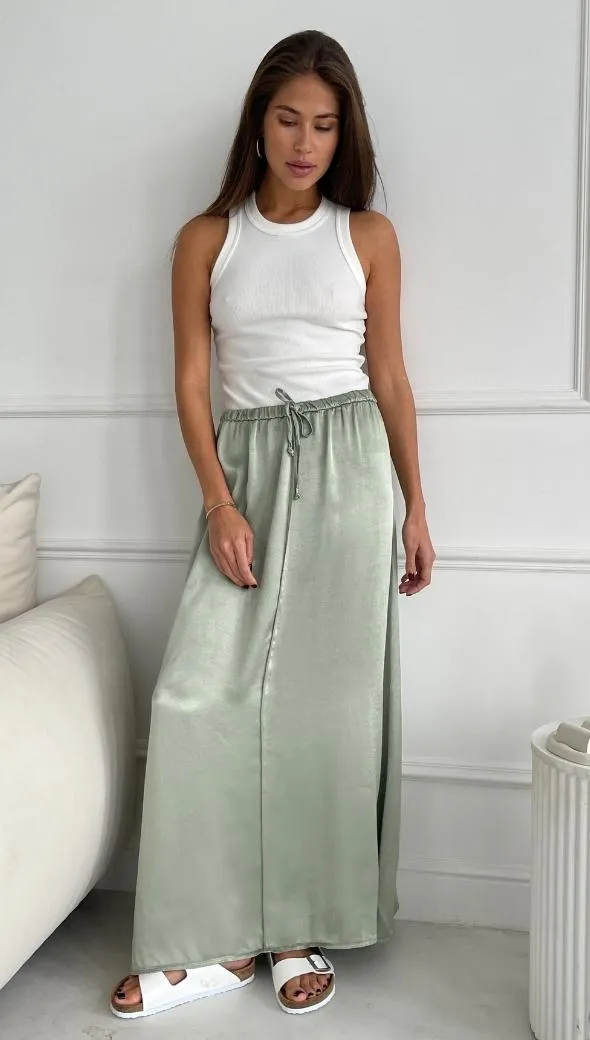 PHOEBE SKIRT - EUCALYPTUS