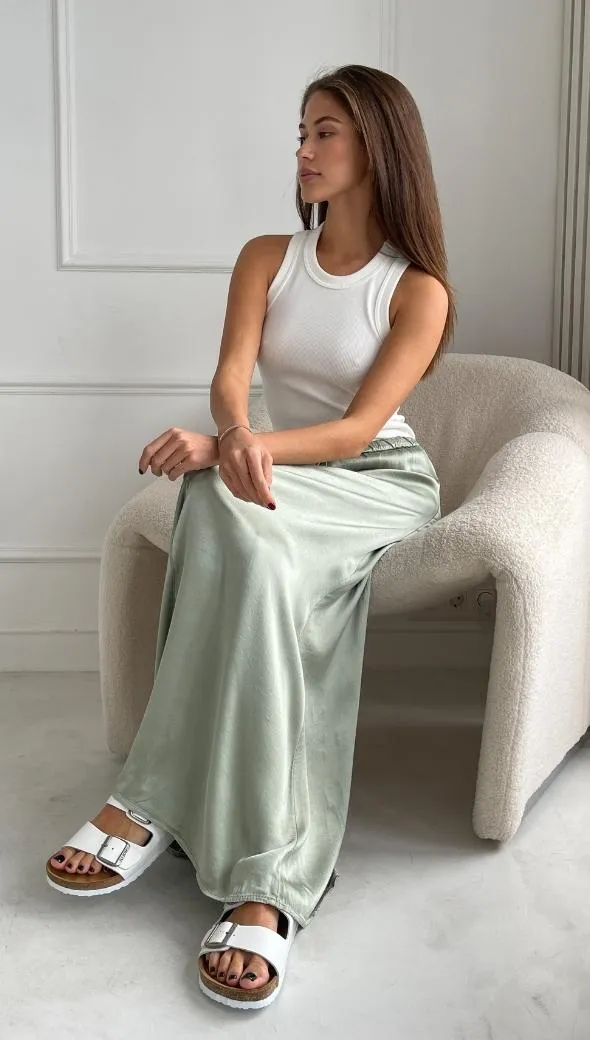 PHOEBE SKIRT - EUCALYPTUS