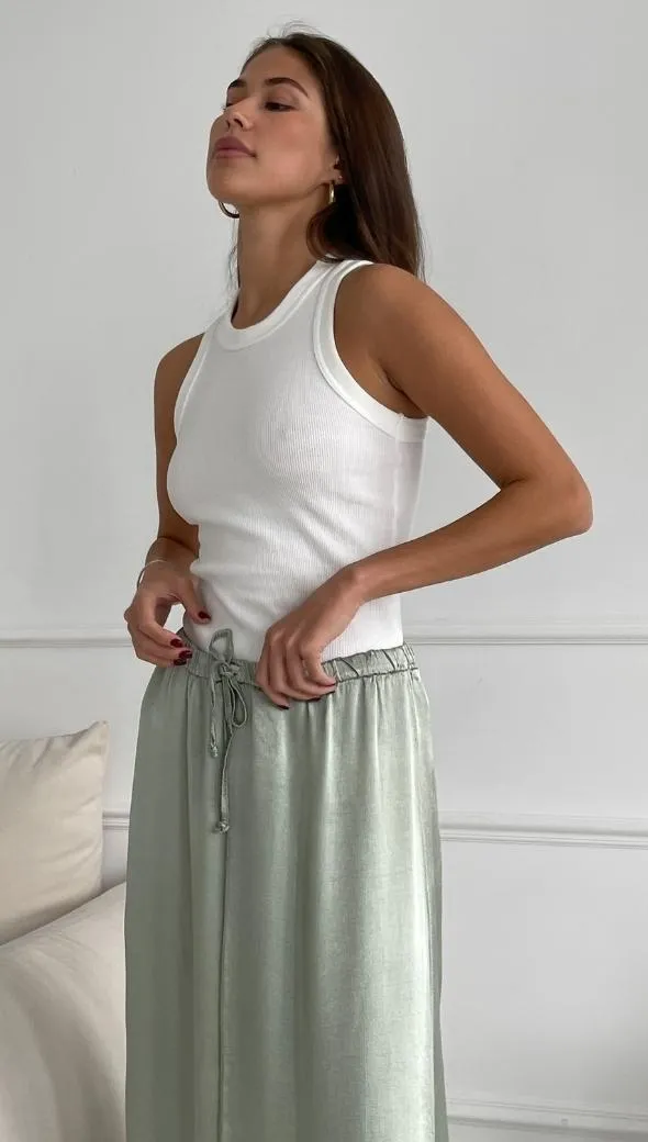 PHOEBE SKIRT - EUCALYPTUS