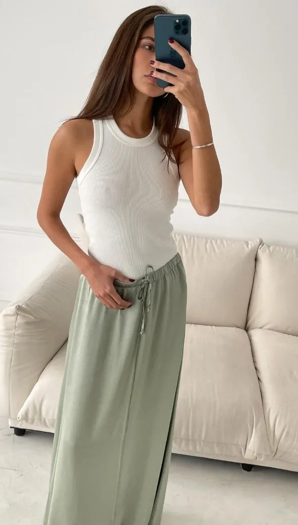 PHOEBE SKIRT - EUCALYPTUS