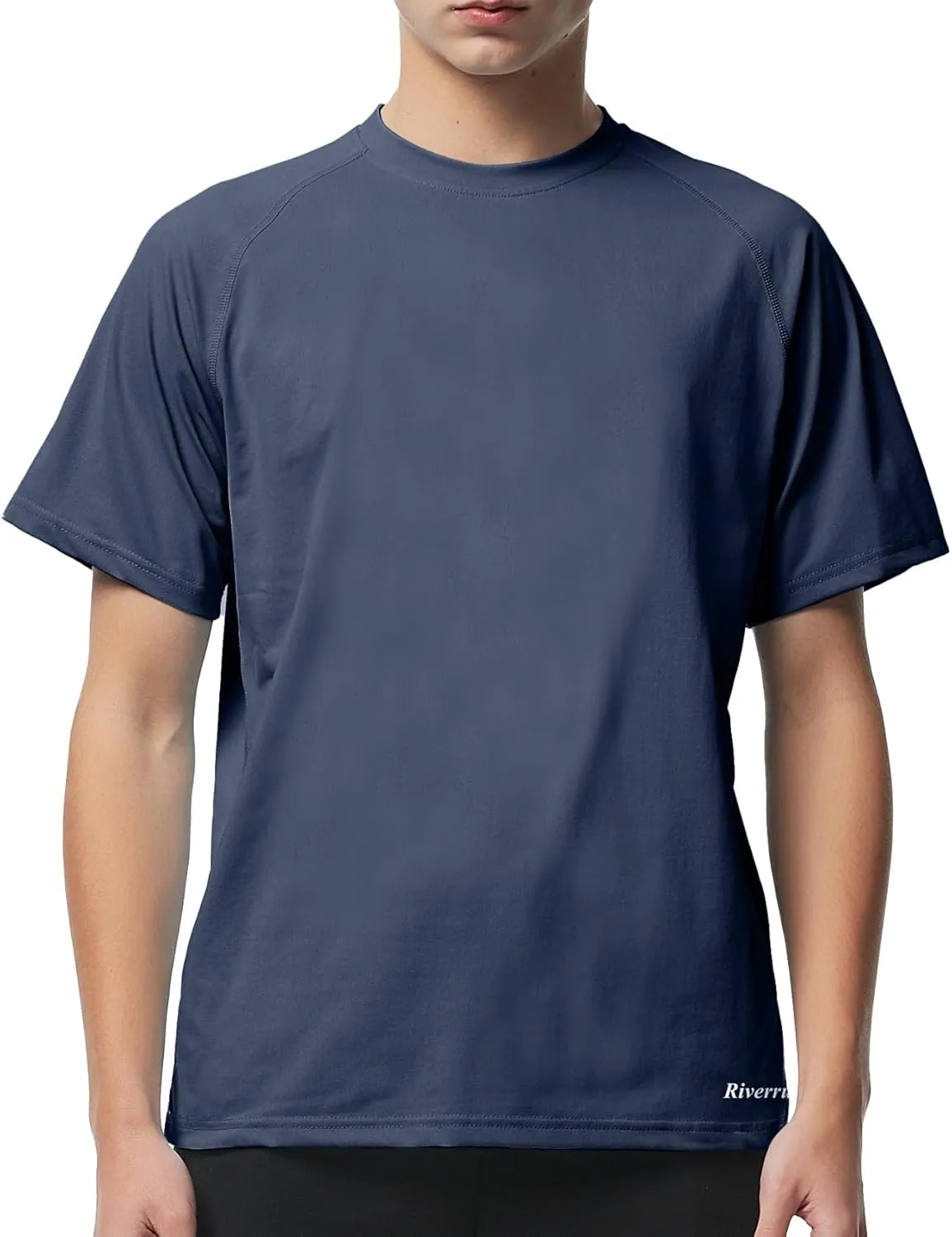 Riverruns Men's Workout Dry Fit Athletic T-Shirts Moisture-Wicking UPF 50  Sun Protection Shirt for Fishing Running Gym Swim