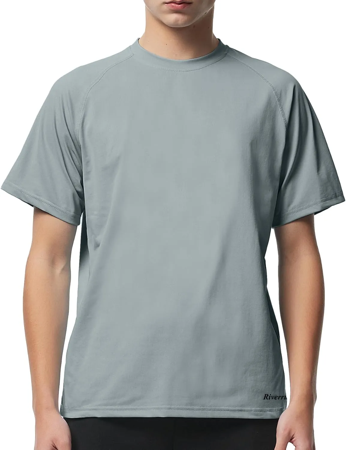 Riverruns Men's Workout Dry Fit Athletic T-Shirts Moisture-Wicking UPF 50  Sun Protection Shirt for Fishing Running Gym Swim