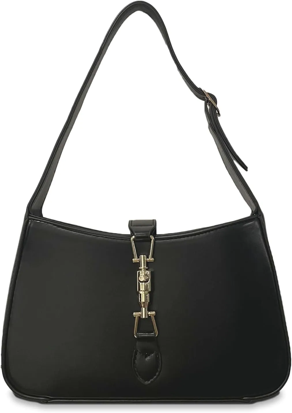 Shoulder Bag for Women Minimalist Crescent Saddle Shoulder Bag, Clasp Closure