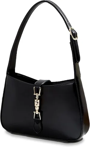 Shoulder Bag for Women Minimalist Crescent Saddle Shoulder Bag, Clasp Closure