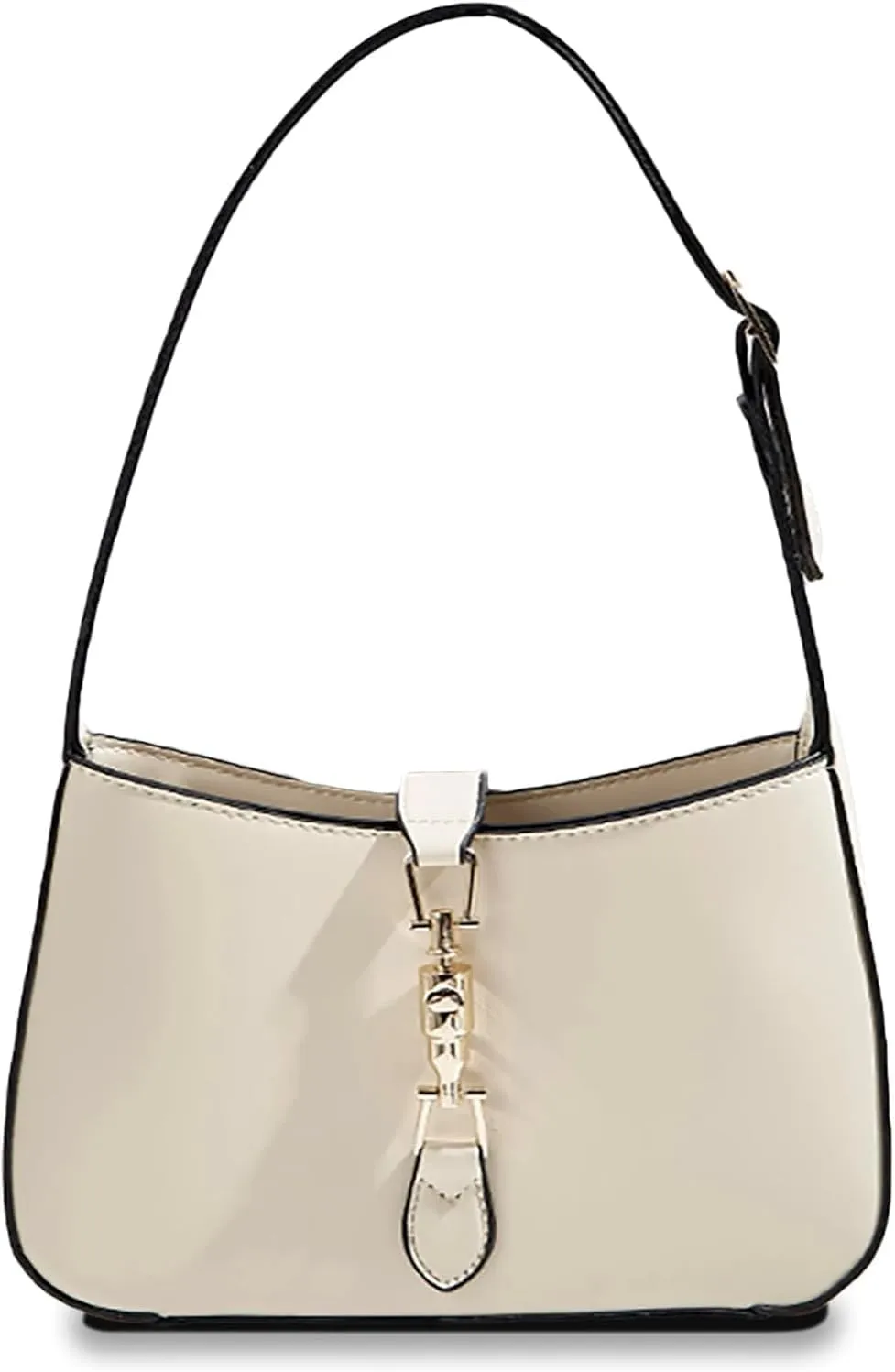Shoulder Bag for Women Minimalist Crescent Saddle Shoulder Bag, Clasp Closure