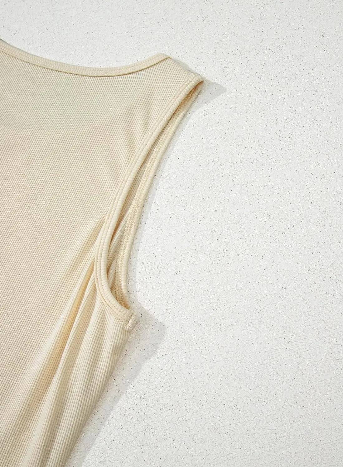 Sidefeel Womens Tank Tops 2025 Summer Sleeveless Crewneck Ribbed Knit Slim Fitted Casual Basic Tees Shirts