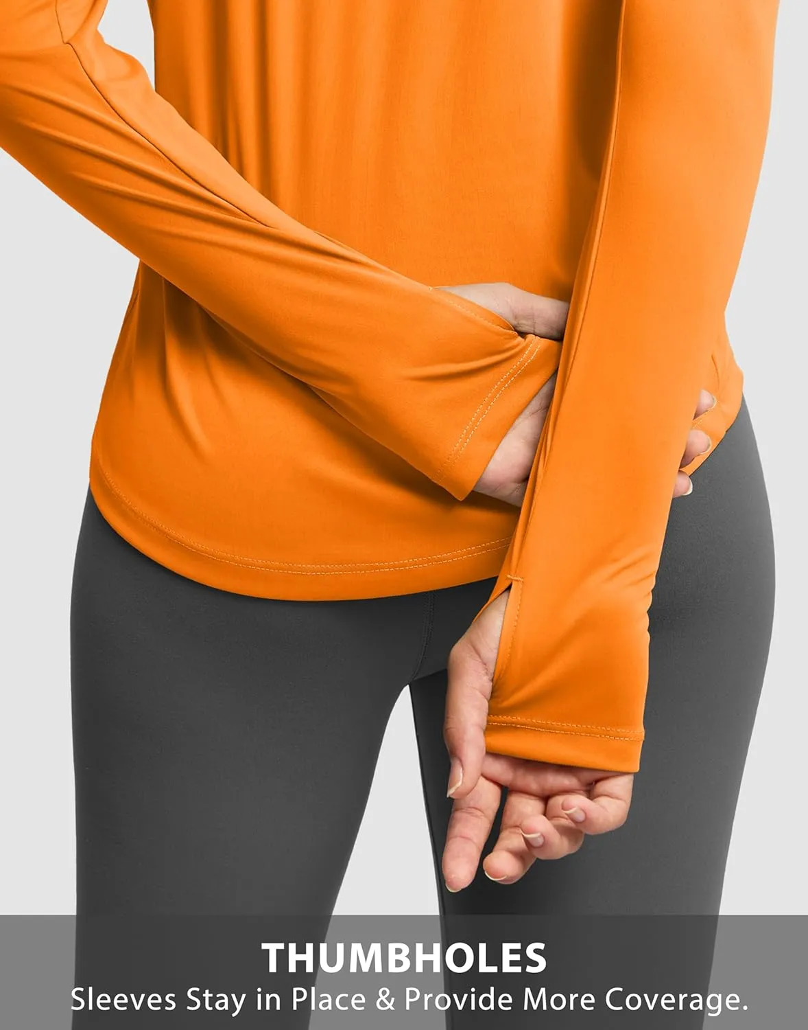 Soothfeel Lightweight Long Sleeve Workout Tops for Women Gym Running Athletic UPF 50  Sun Shirts Tees Moisture Wicking