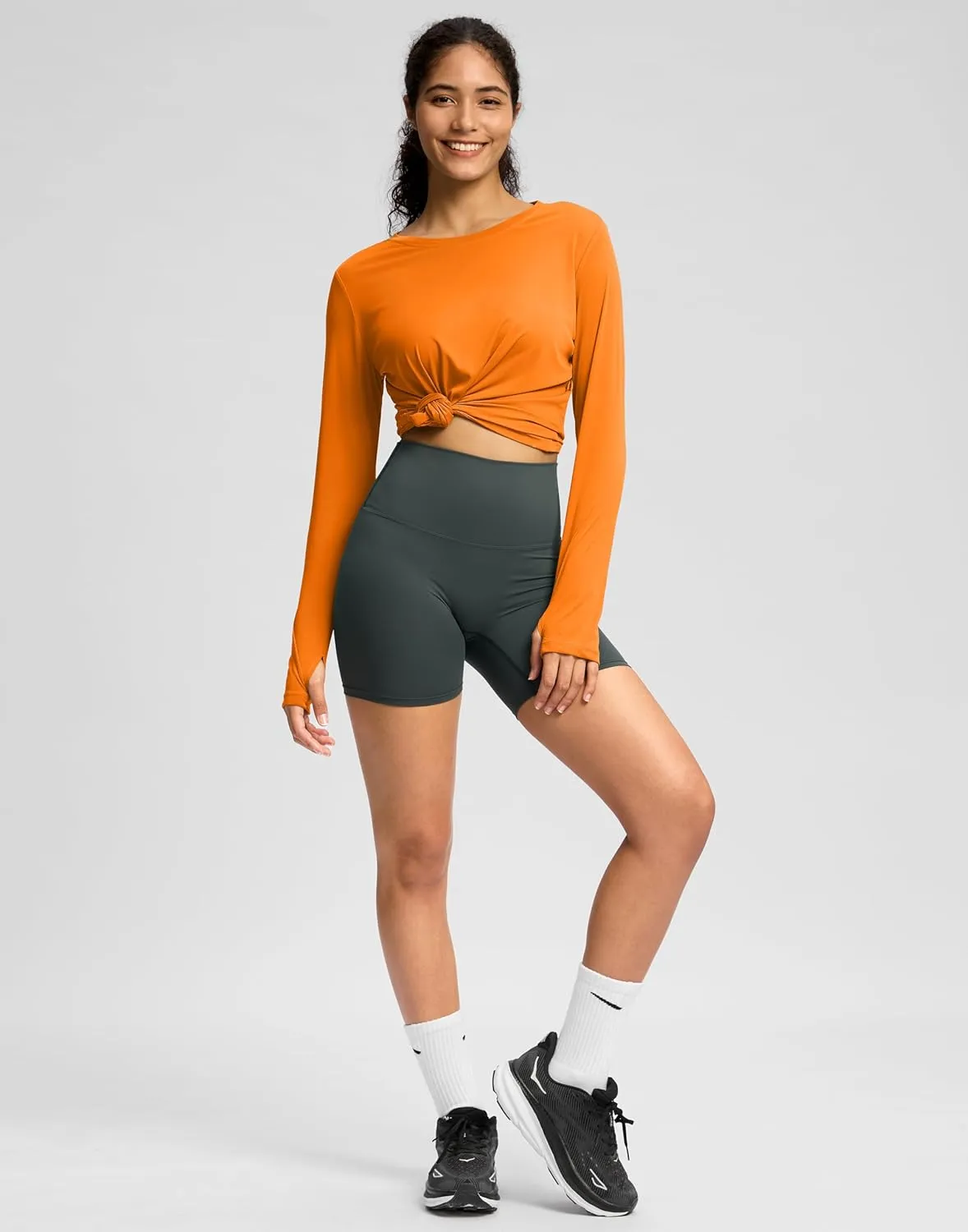 Soothfeel Lightweight Long Sleeve Workout Tops for Women Gym Running Athletic UPF 50  Sun Shirts Tees Moisture Wicking