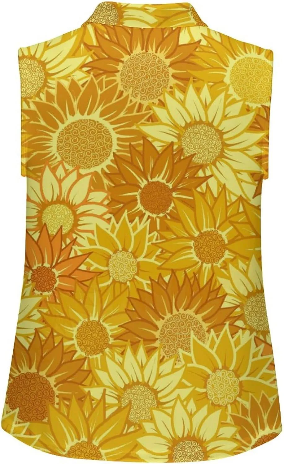 Sunflower T Shirts Sleeveless Golf Tank Top Woman Dry Fit Tennis Vest Tees Moisture Wicking Breathable Sport Vests