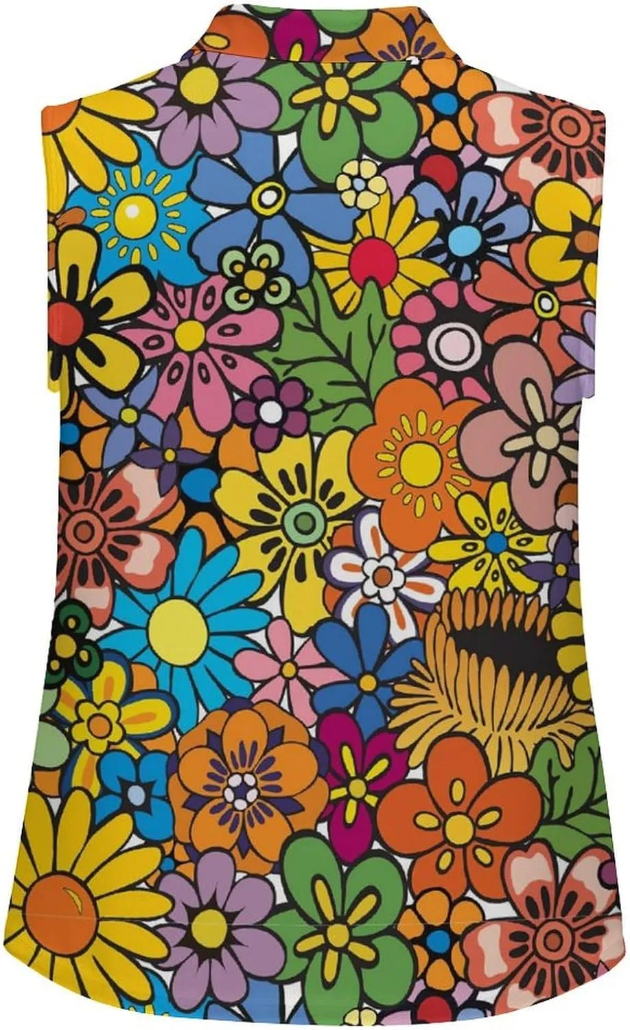 Sunflower T Shirts Sleeveless Golf Tank Top Woman Dry Fit Tennis Vest Tees Moisture Wicking Breathable Sport Vests
