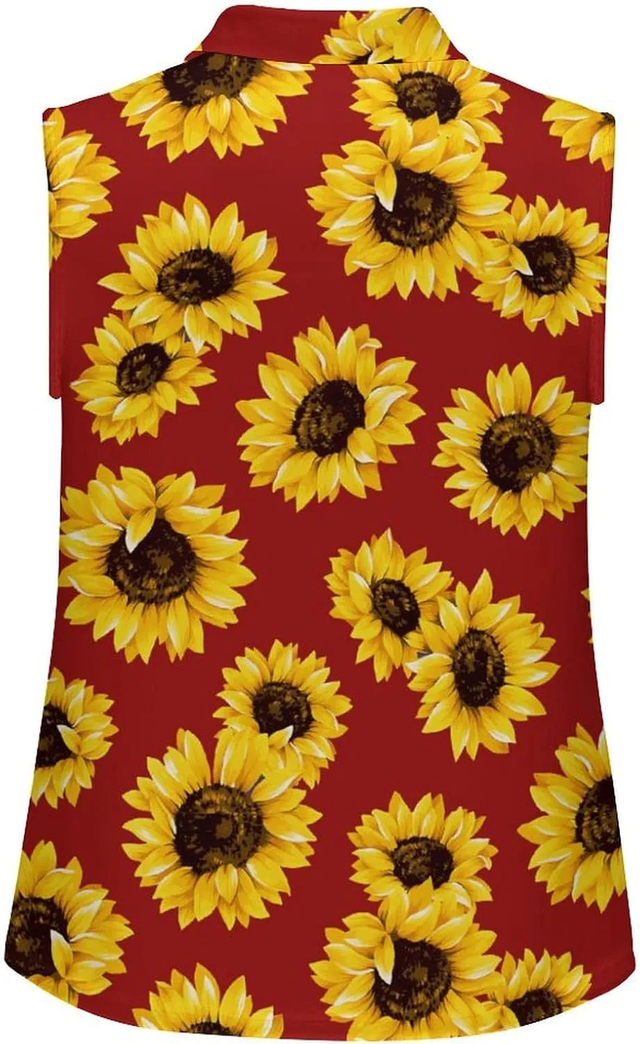 Sunflower T Shirts Sleeveless Golf Tank Top Woman Dry Fit Tennis Vest Tees Moisture Wicking Breathable Sport Vests