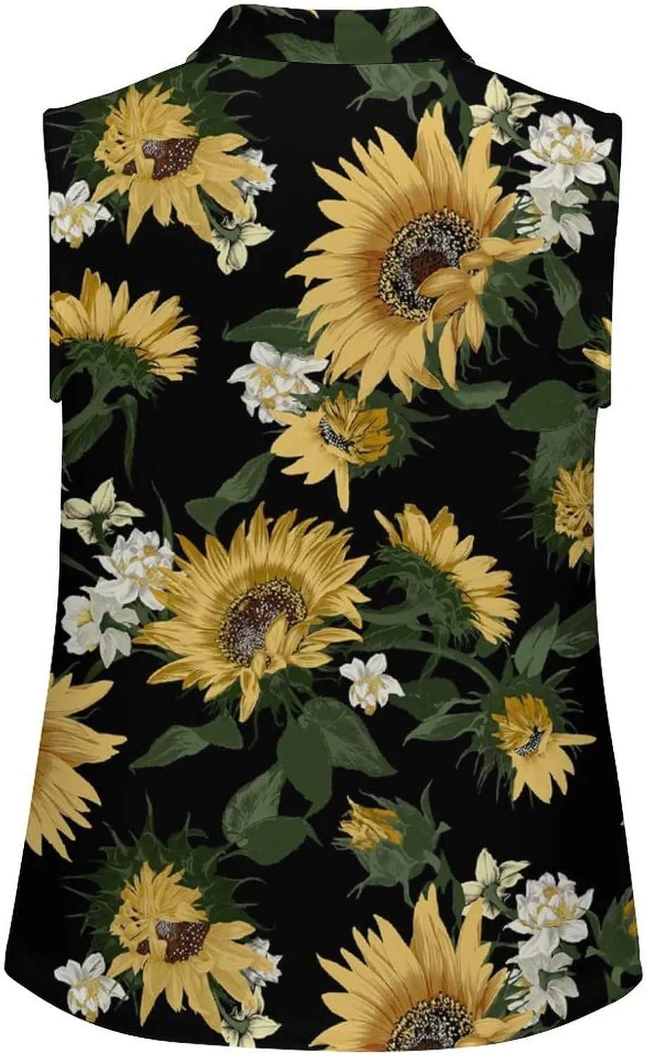Sunflower T Shirts Sleeveless Golf Tank Top Woman Dry Fit Tennis Vest Tees Moisture Wicking Breathable Sport Vests