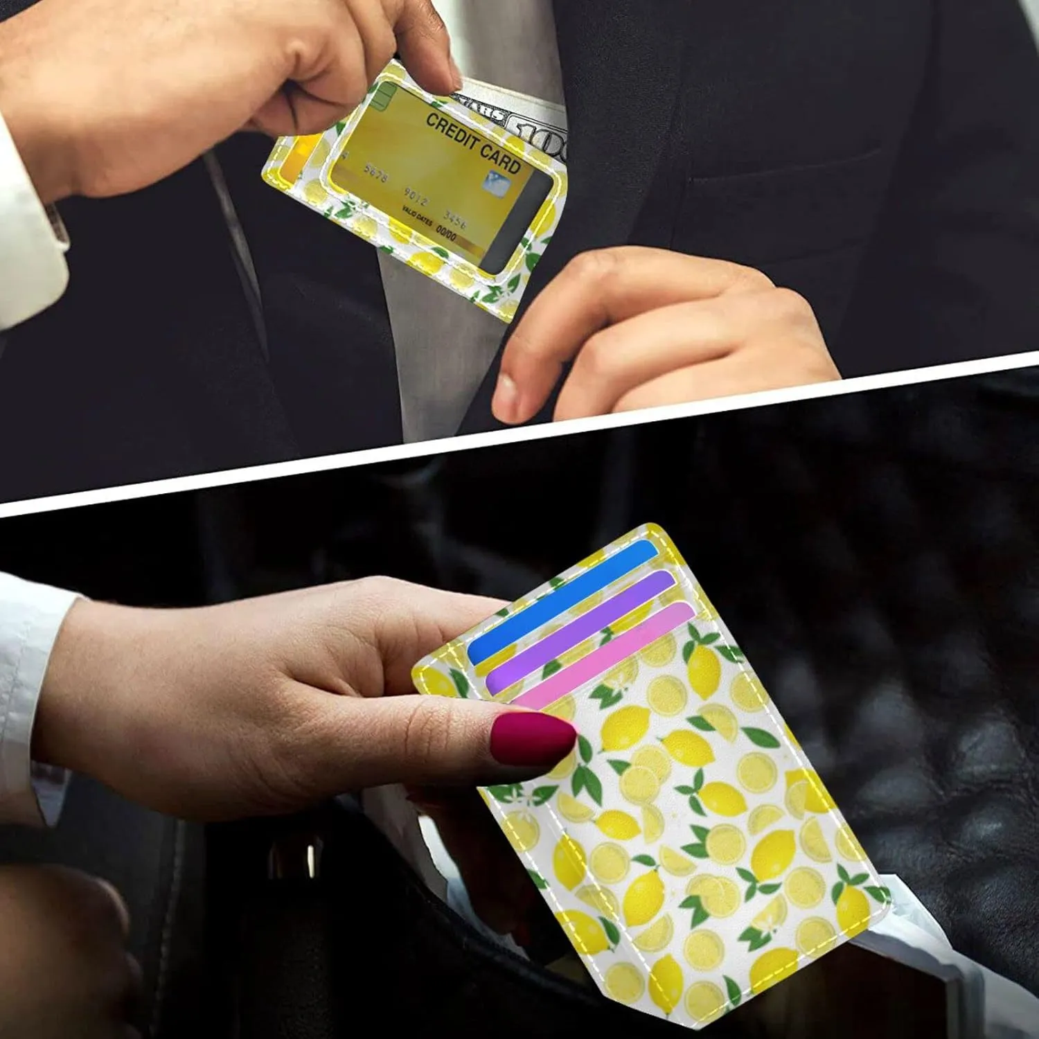 susiyo Slim Minimalist Wallets Rfid Blocking Card Wallets PU Leather Front Pocket Wallets for Men and Women