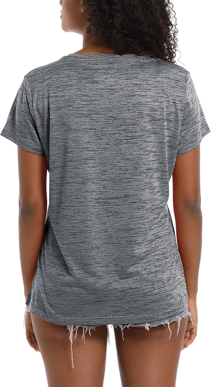 TACVASEN Women's Workout Tops Short Sleeve Athlatic Shirts Quick Dry Moisture Wicking Tees Gym Running Tennis T Shirt