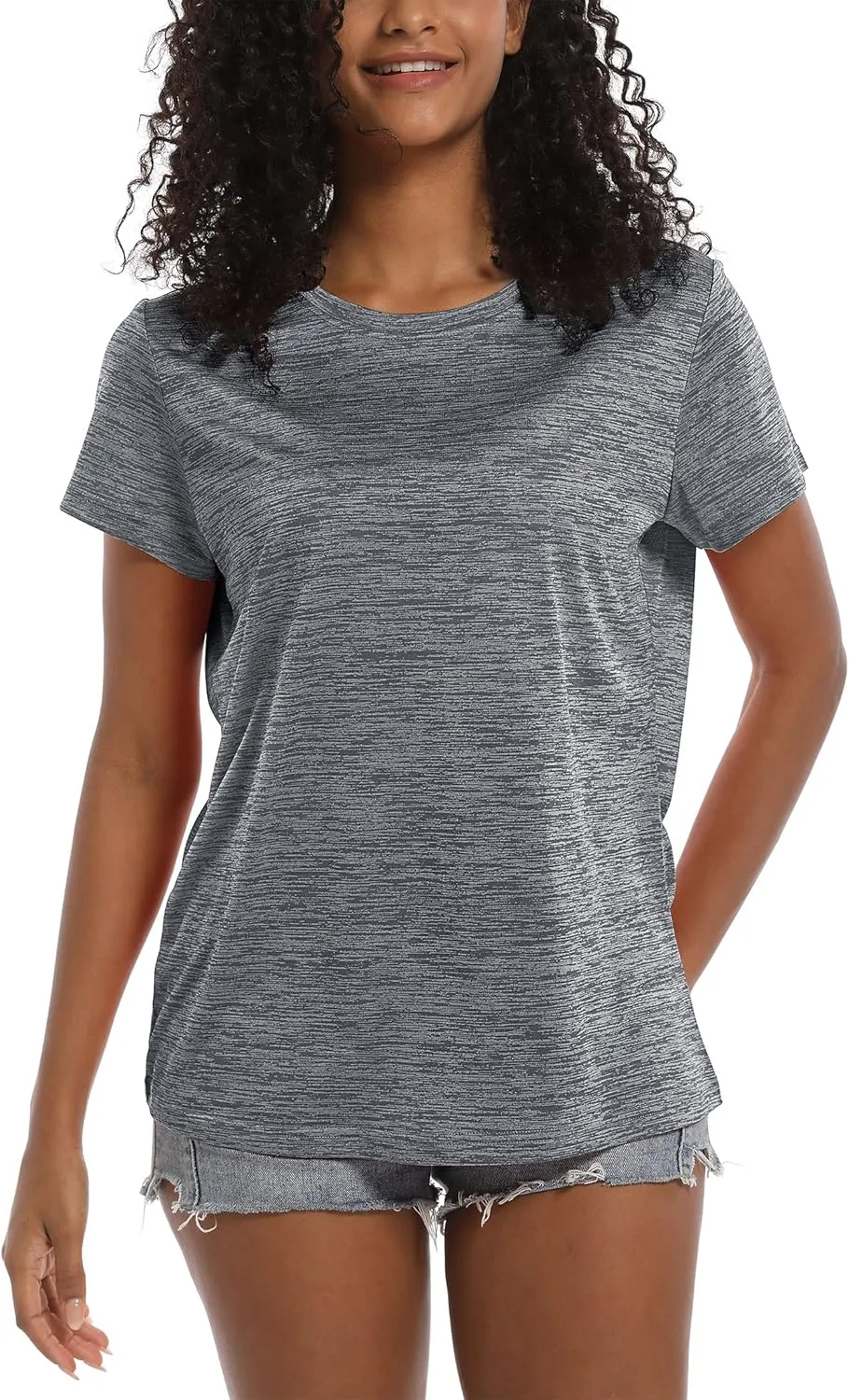 TACVASEN Women's Workout Tops Short Sleeve Athlatic Shirts Quick Dry Moisture Wicking Tees Gym Running Tennis T Shirt