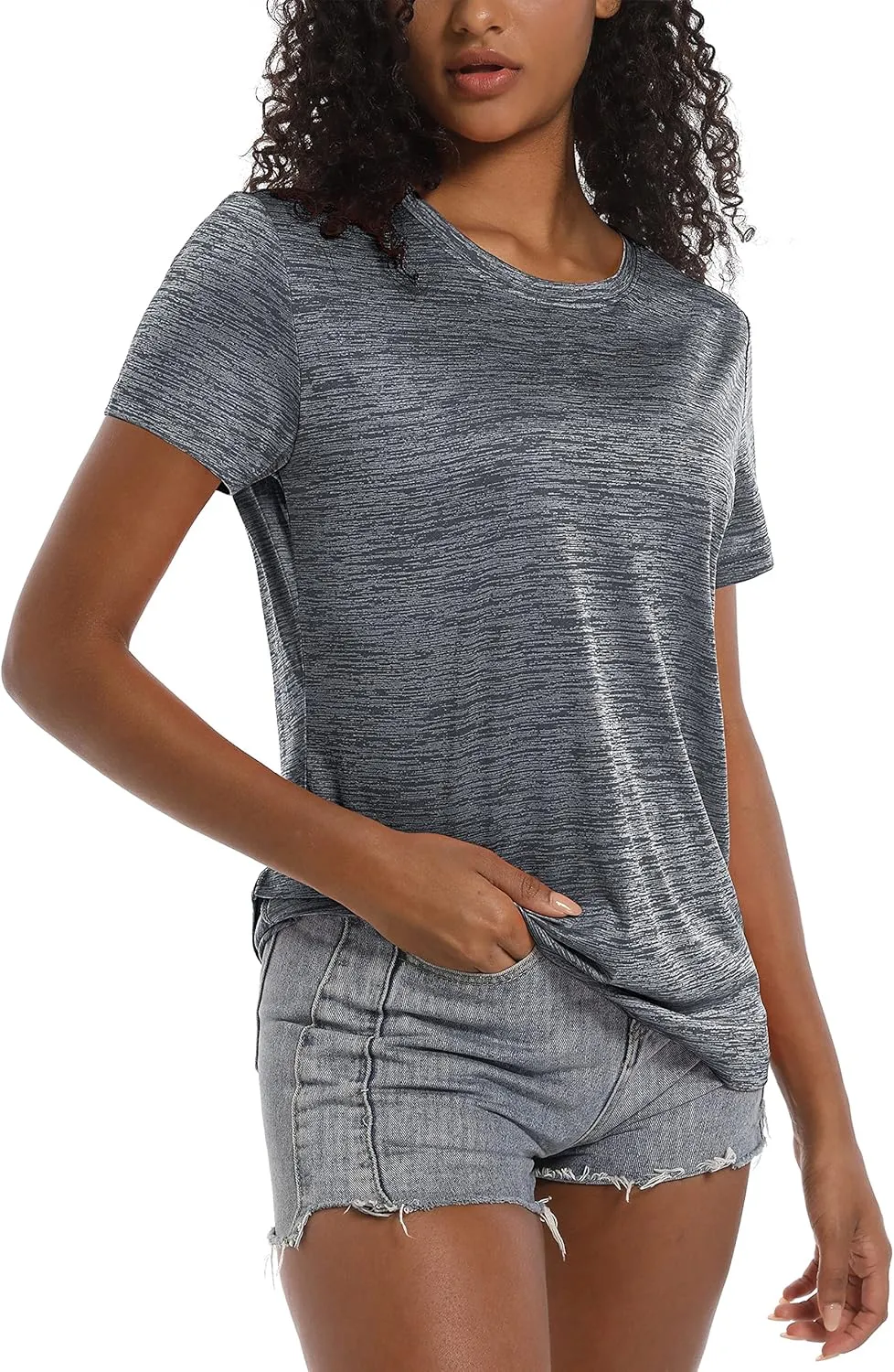 TACVASEN Women's Workout Tops Short Sleeve Athlatic Shirts Quick Dry Moisture Wicking Tees Gym Running Tennis T Shirt