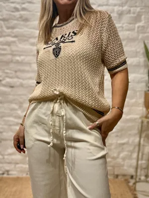 The Amour Paris Summer Net Short Sleeve Jumper
