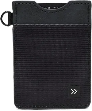 Thread Wallets Ultra Slim Minimalist Card Holder Wallet (Black)