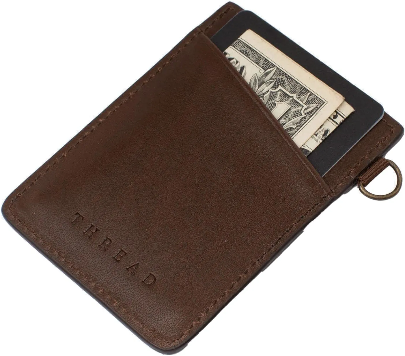 Thread Wallets Ultra Slim Minimalist Card Holder Wallet (Chocolate)