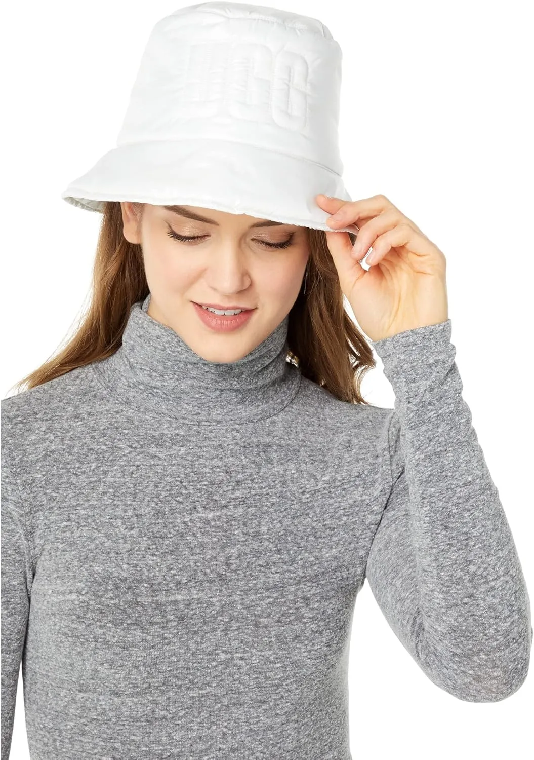 UGG Women's All Weather Quilted Logo Bucket Hat