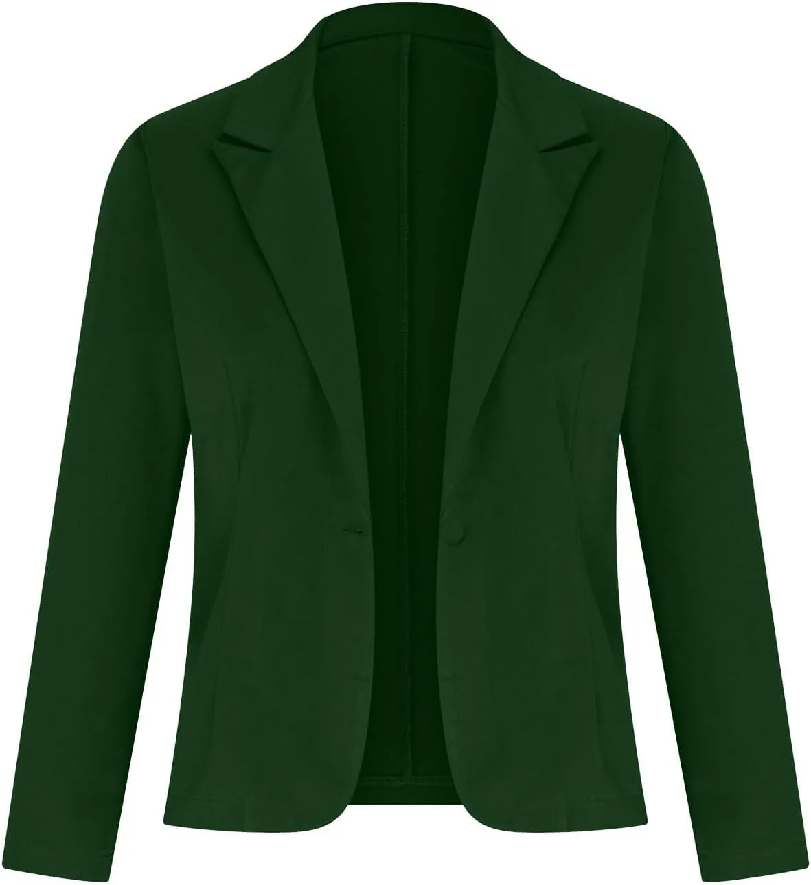 Women's 2024 Fall Business Casual Blazers Open Front Trendy Work Office Blazer Jacket Long Sleeve Solid Color Outwear