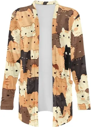 Women's Lightweight Cardigans with Pockets Trendy Long Sleeve Open Front Cardigan Casual Tops Jackets Fall Oufits S-2XL