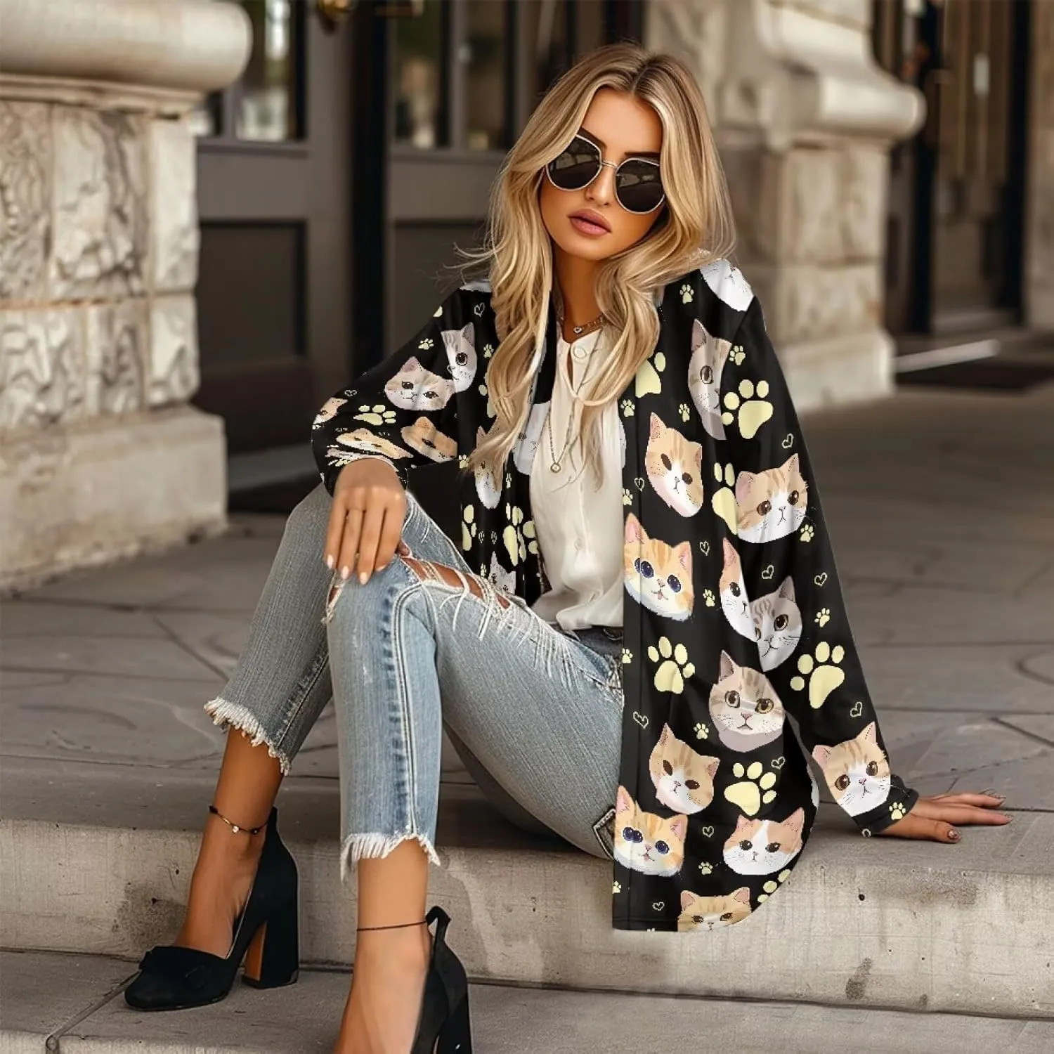 Women's Lightweight Cardigans with Pockets Trendy Long Sleeve Open Front Cardigan Casual Tops Jackets Fall Oufits S-2XL