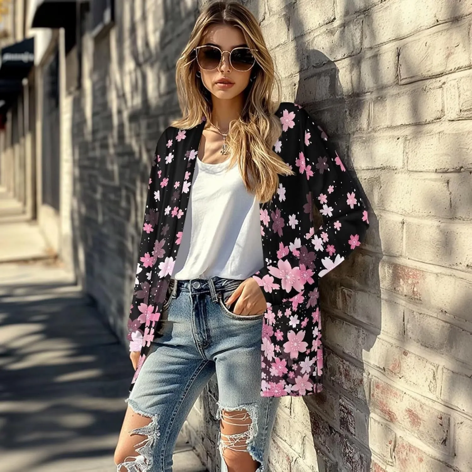 Women's Lightweight Cardigans with Pockets Trendy Long Sleeve Open Front Cardigan Casual Tops Jackets Fall Oufits S-2XL