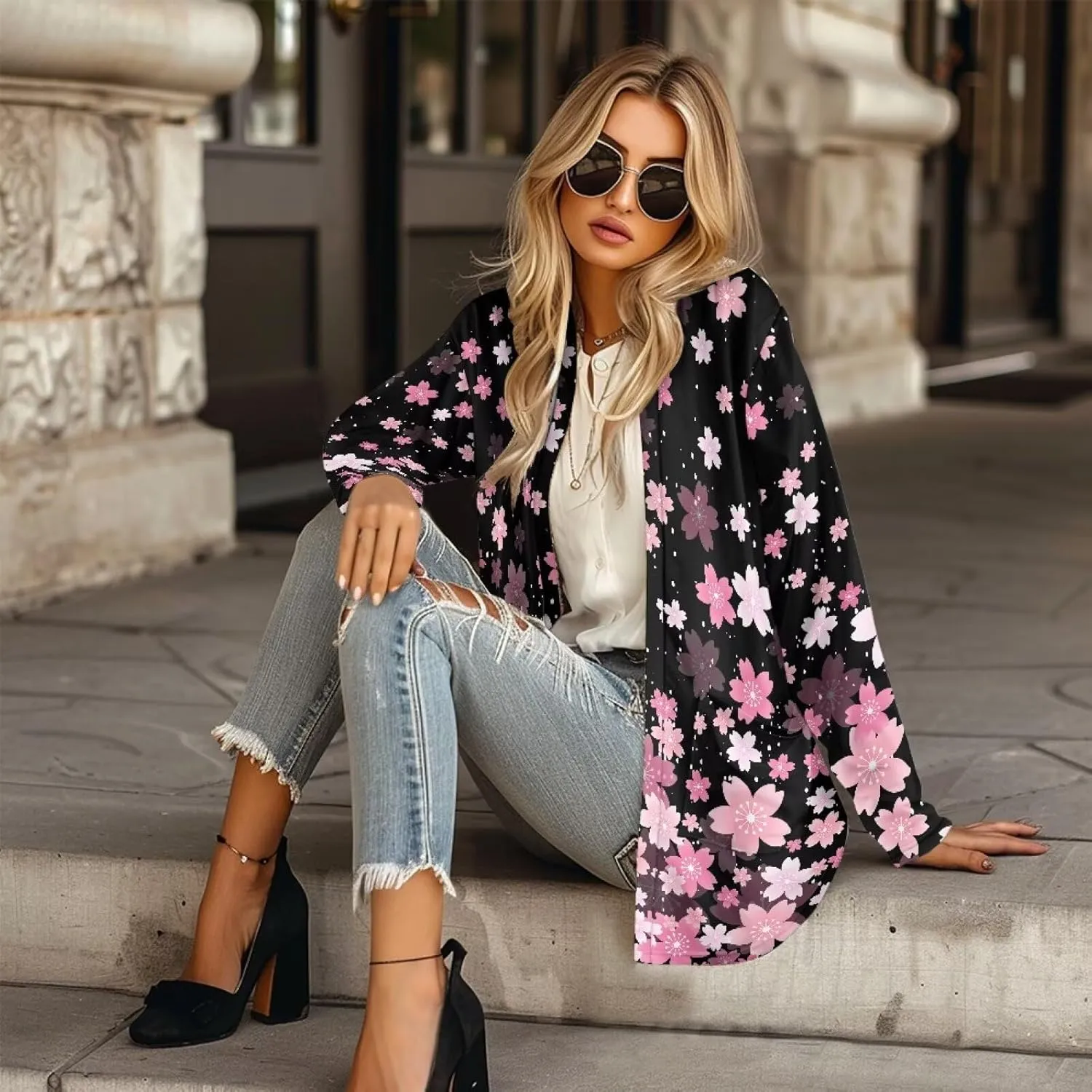 Women's Lightweight Cardigans with Pockets Trendy Long Sleeve Open Front Cardigan Casual Tops Jackets Fall Oufits S-2XL