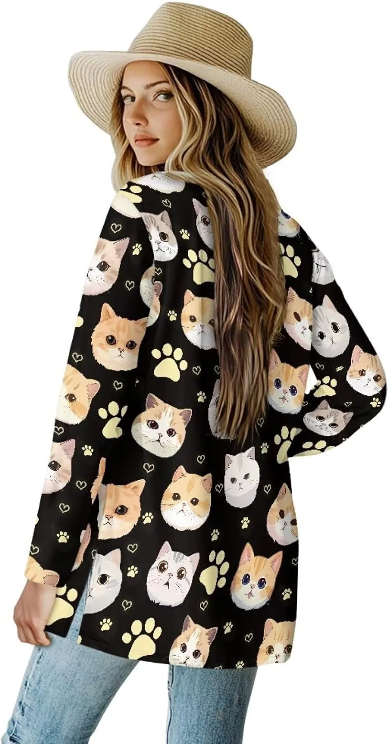 Women's Lightweight Cardigans with Pockets Trendy Long Sleeve Open Front Cardigan Casual Tops Jackets Fall Oufits S-2XL
