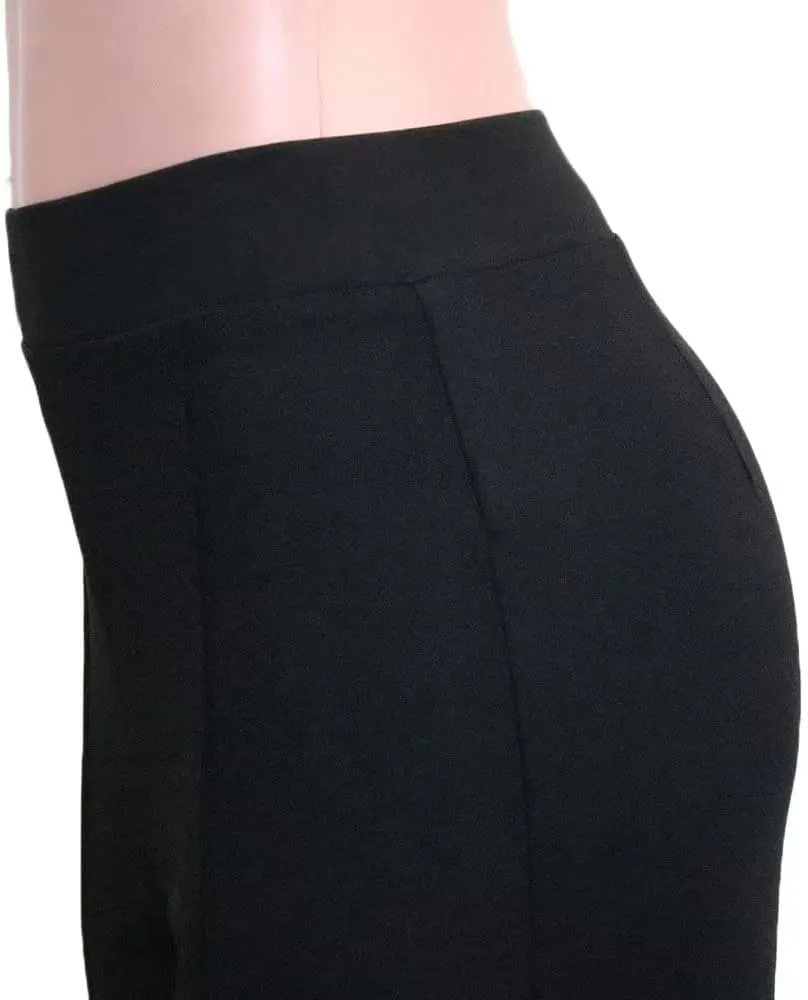Women's Stretchy High Waisted Wide Leg Button-Down Pants Sailor Bell Flare Pants