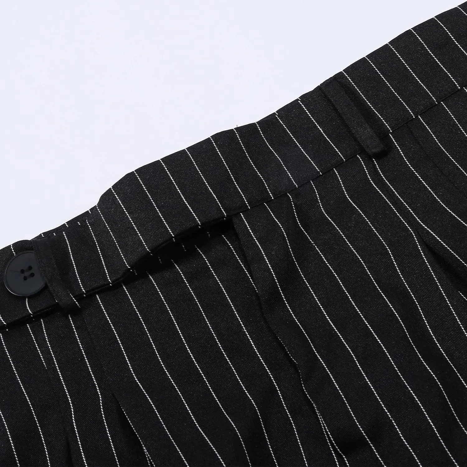Womens Suits 2 Piece Set Striped Blazer Business Casual Short Lapel Blazer High Waisted Work Pants Business Suit