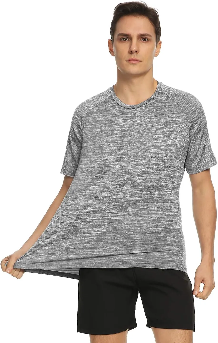 Xelky 4-5 Pack Men's Dry Fit T Shirt Moisture Wicking Athletic Tees Exercise Fitness Activewear Short Sleeves Gym Workout Top