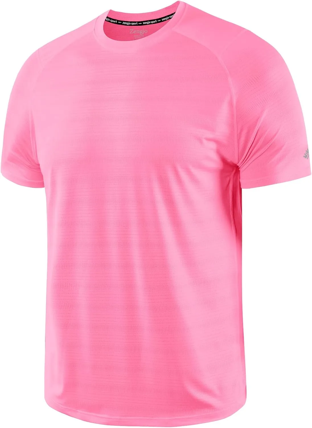 Zengjo Mens Workout Shirts Quick Dry Short Sleeve Athletic Running Gym T Shirt